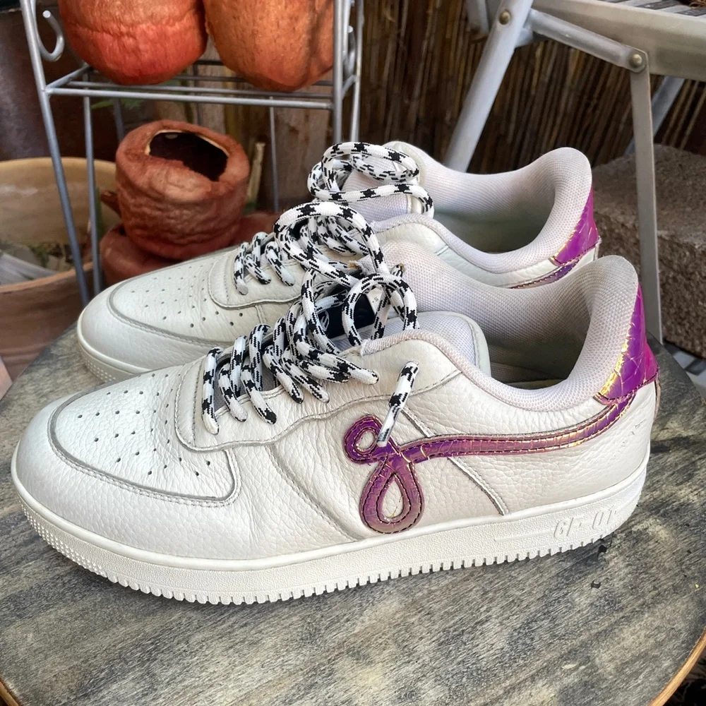 GF-01 by John Geiger 'White Pebbled Leather size 8 US - Picture 6 of 12